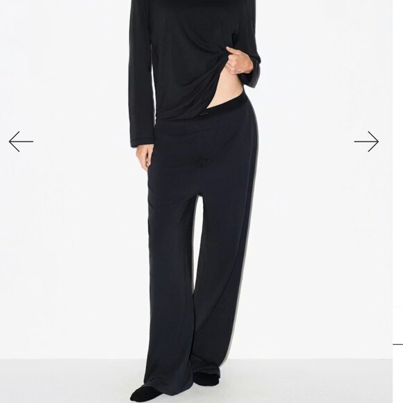 Skims Boyfriend Loose Pant Onyx Black Size S - Picture 11 of 11